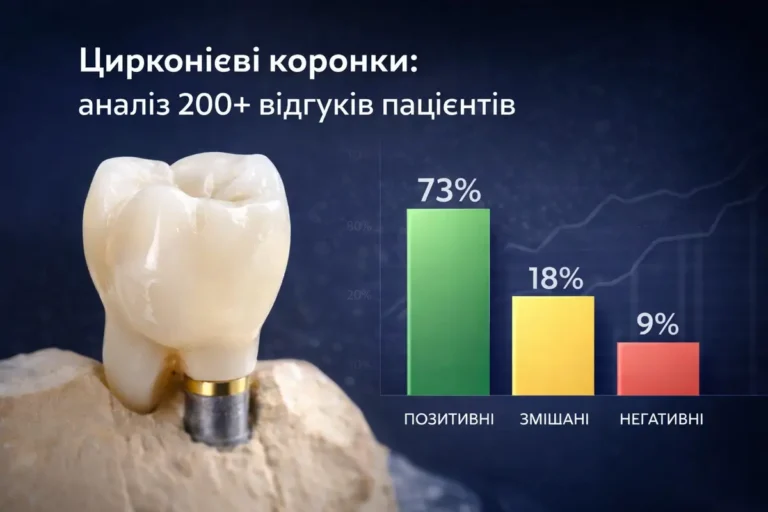 Цирконієві коронки: аналіз 200+ реальних відгуків пацієнтів